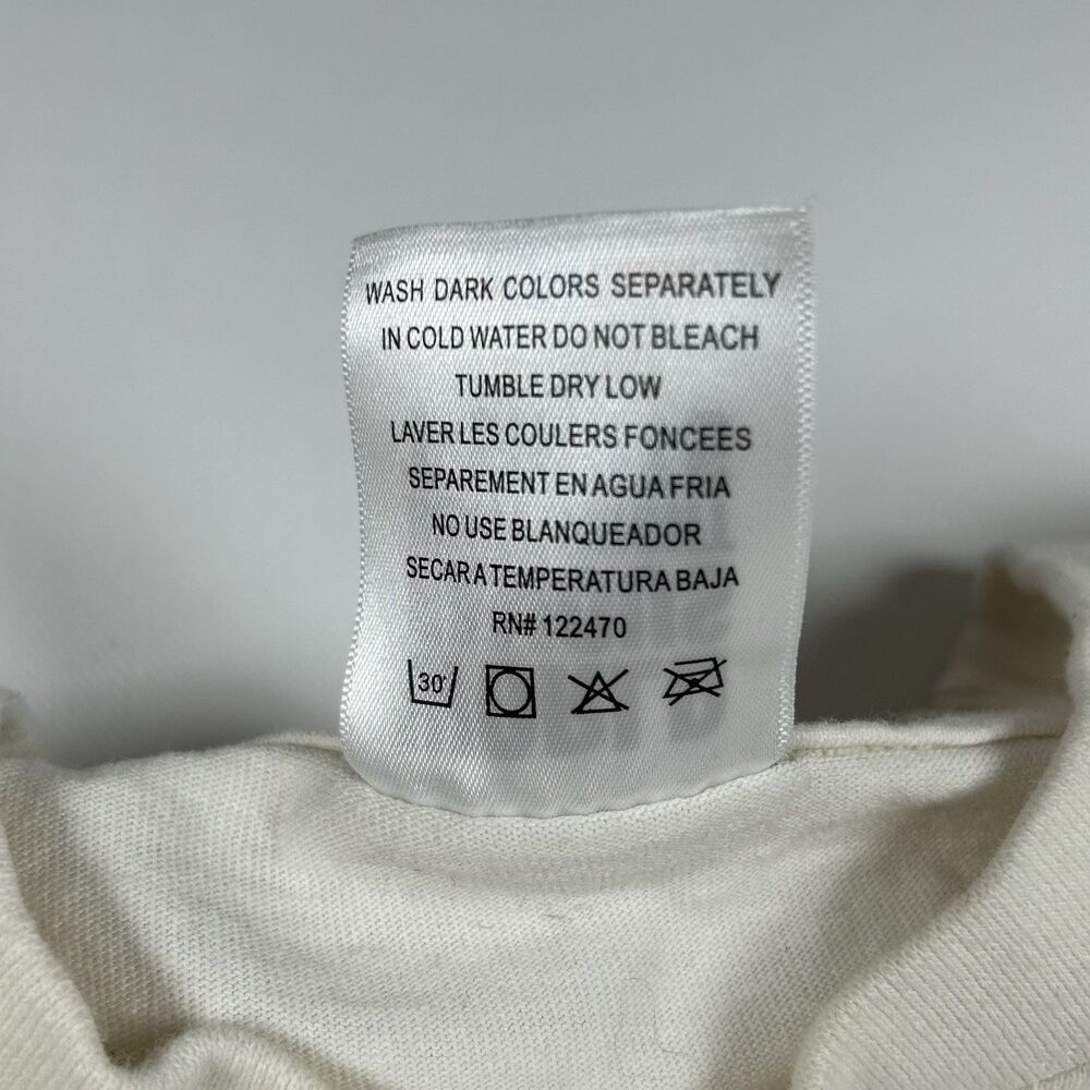 Green Thumb Club on Shaka Wear Cropped Cotton T-shirt Cream & Green Graphic Med - Picture 6 of 8